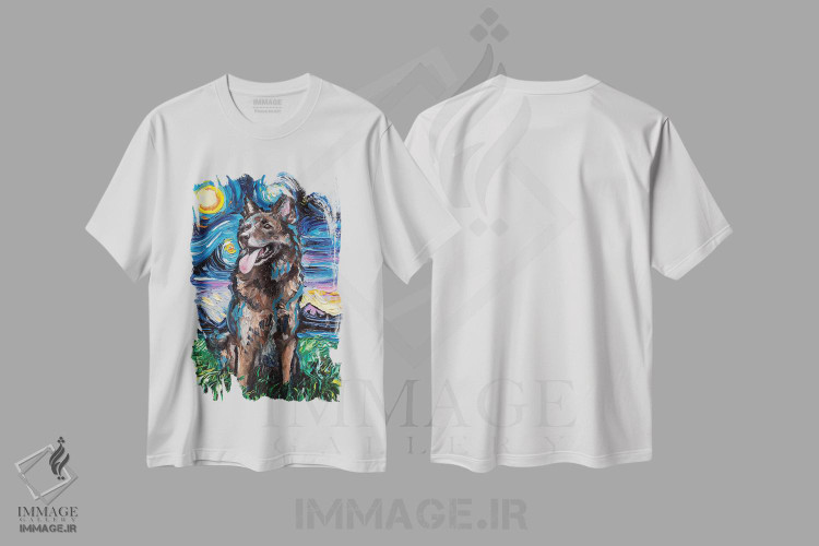تیشرت طرح دار شب شپرد، مدیوم اثر آجا تریر | immage.ir