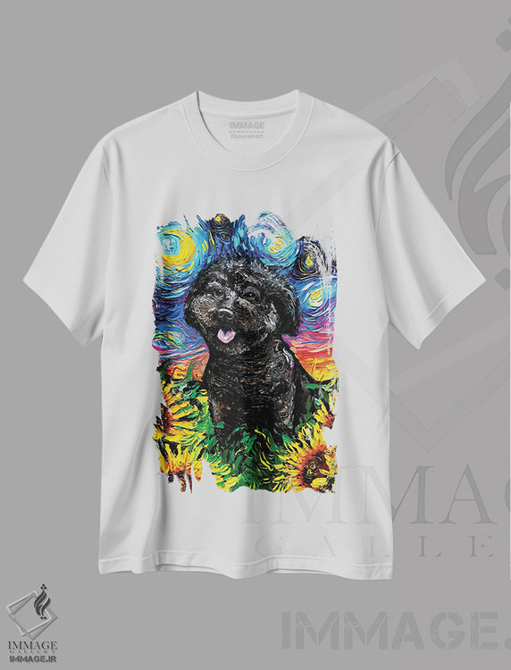 تیشرت طرح دار شب چهارم پودل سیاه، دکور معاصر اثر آجا تریر | immage.ir