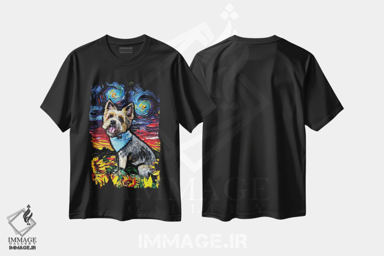 تیشرت طرح دار شب تریِر ابریشمی، دکور معاصر اثر آجا تریر | فروشگاه ایماژ