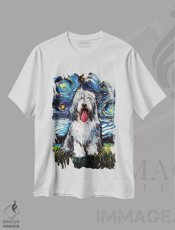 تیشرت طرح دار شب کولی ریش دار، مدیوم اثر آجا تریر | immage.ir