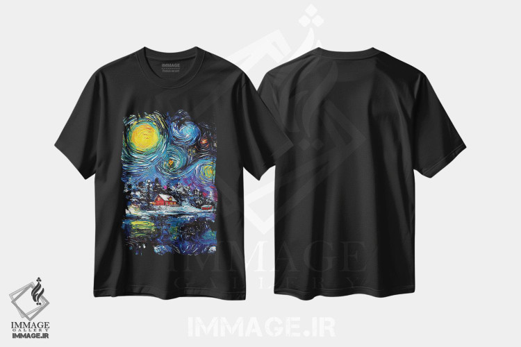 تیشرت طرح دار سرزمین عجایب زمستانی، تزئینی اثر آجا تریر | فروشگاه ایماژ