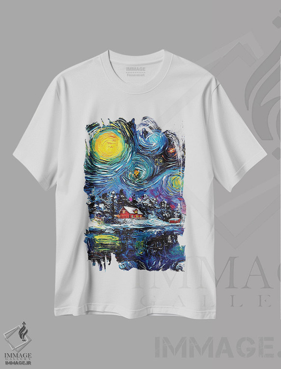تیشرت طرح دار سرزمین عجایب زمستانی، تزئینی اثر آجا تریر | immage.ir