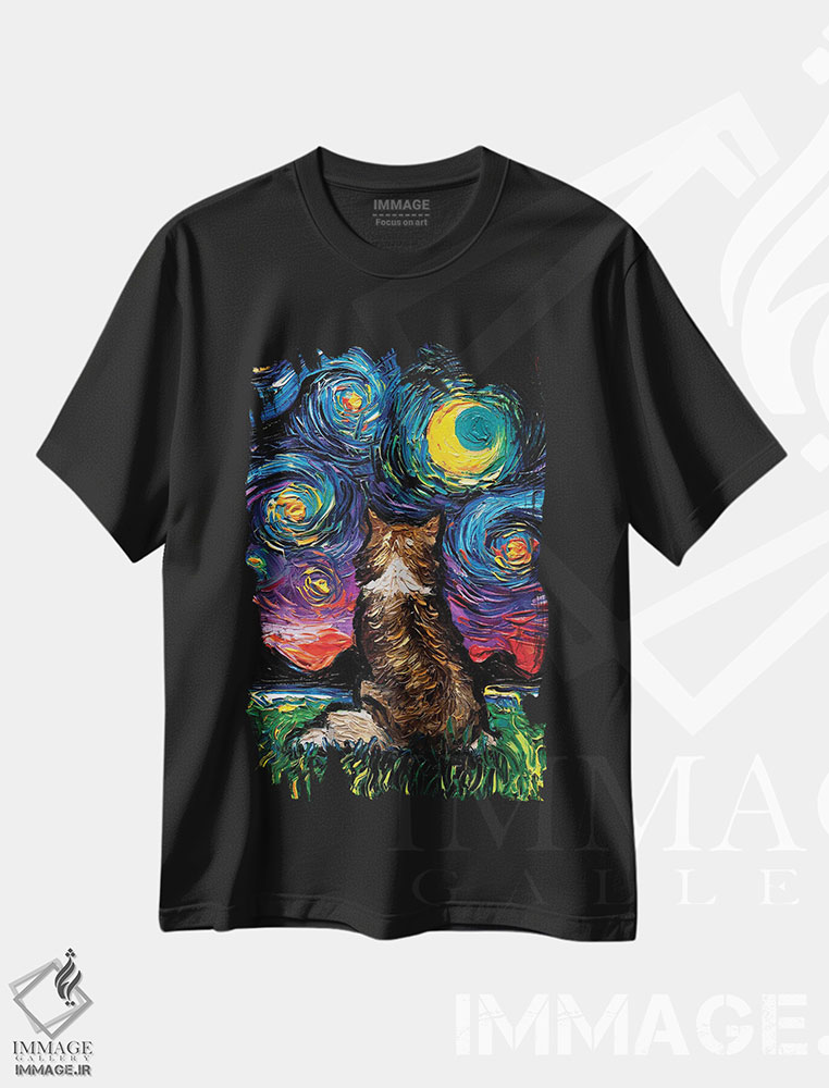 تیشرت طرح دار شب شلتی، دکور معاصر اثر آجا تریر | فروشگاه ایماژ