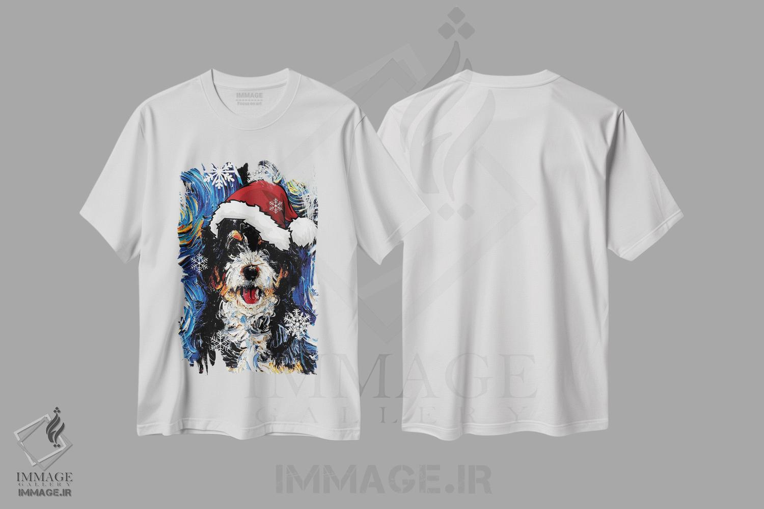 تیشرت طرح دار سنتای برنیدودل، حیوانات کریسمسی اثر آجا تریر | immage.ir