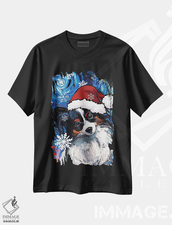 تیشرت طرح دار سنتای پاپیون، حیوانات کریسمسی اثر آجا تریر | فروشگاه ایماژ