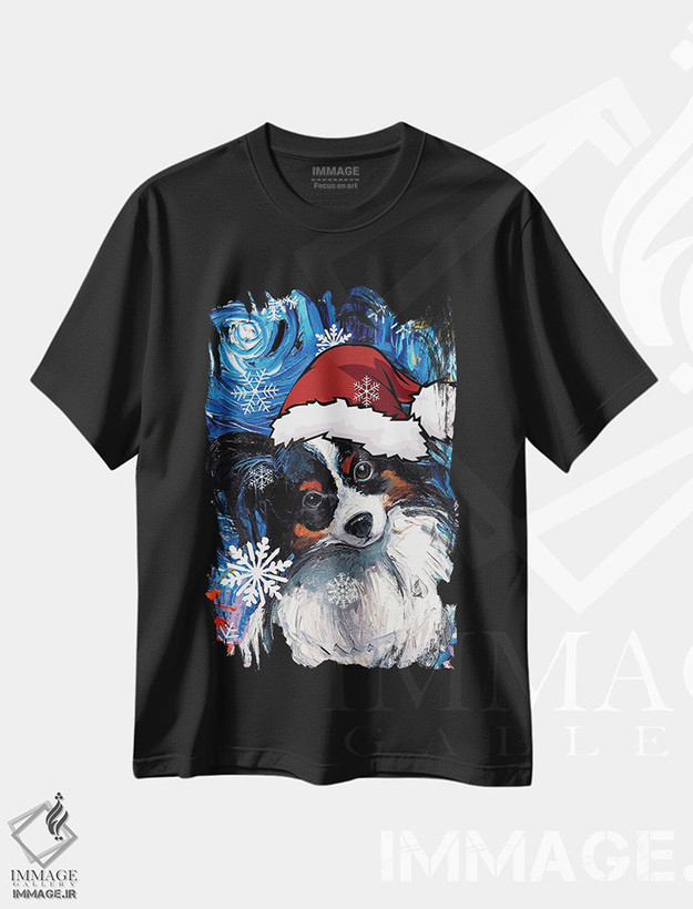 تیشرت طرح دار سنتای پاپیون، حیوانات کریسمسی اثر آجا تریر | فروشگاه ایماژ