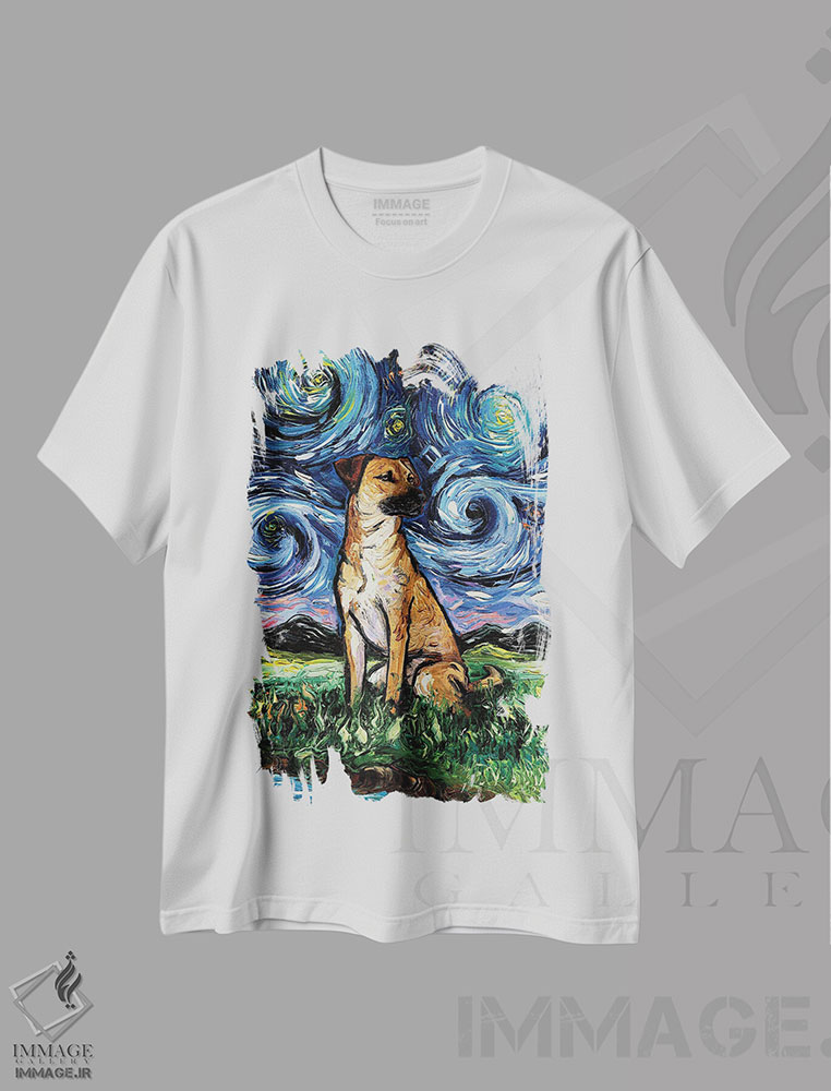 تیشرت طرح دار شب بلک ماوث کر، مدیوم اثر آجا تریر | immage.ir