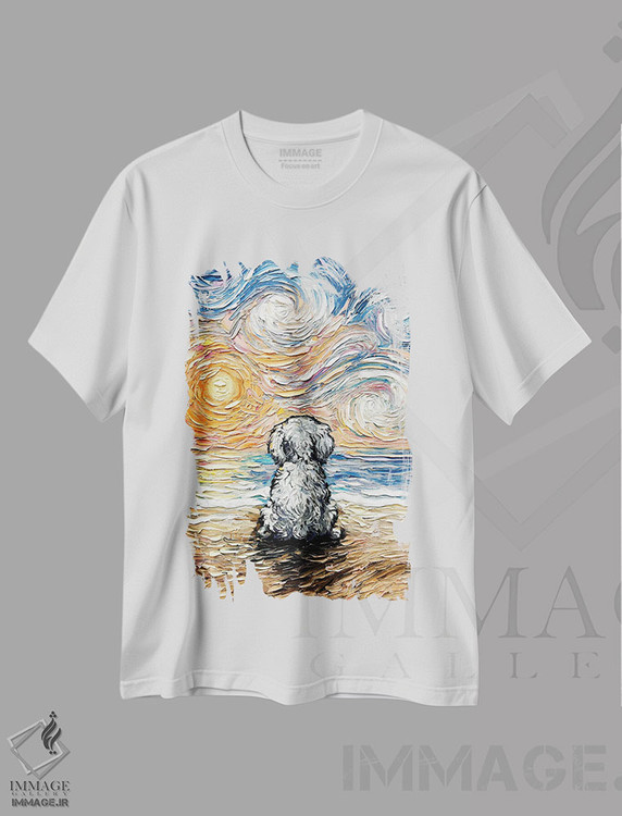 تیشرت طرح دار روزهای ساحلی، هنر فاخر معاصر اثر آجا تریر | immage.ir