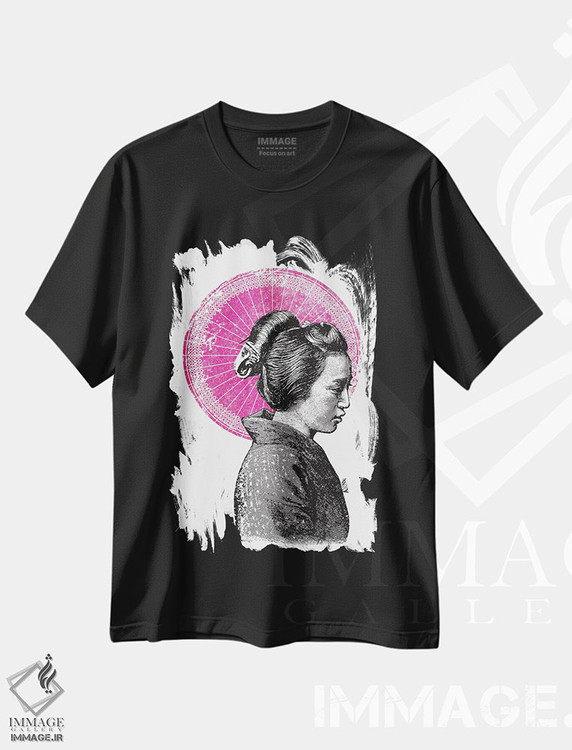 تیشرت طرح دار گیشا، دکور آسیایی اثر امی و کورت برلین | فروشگاه ایماژ