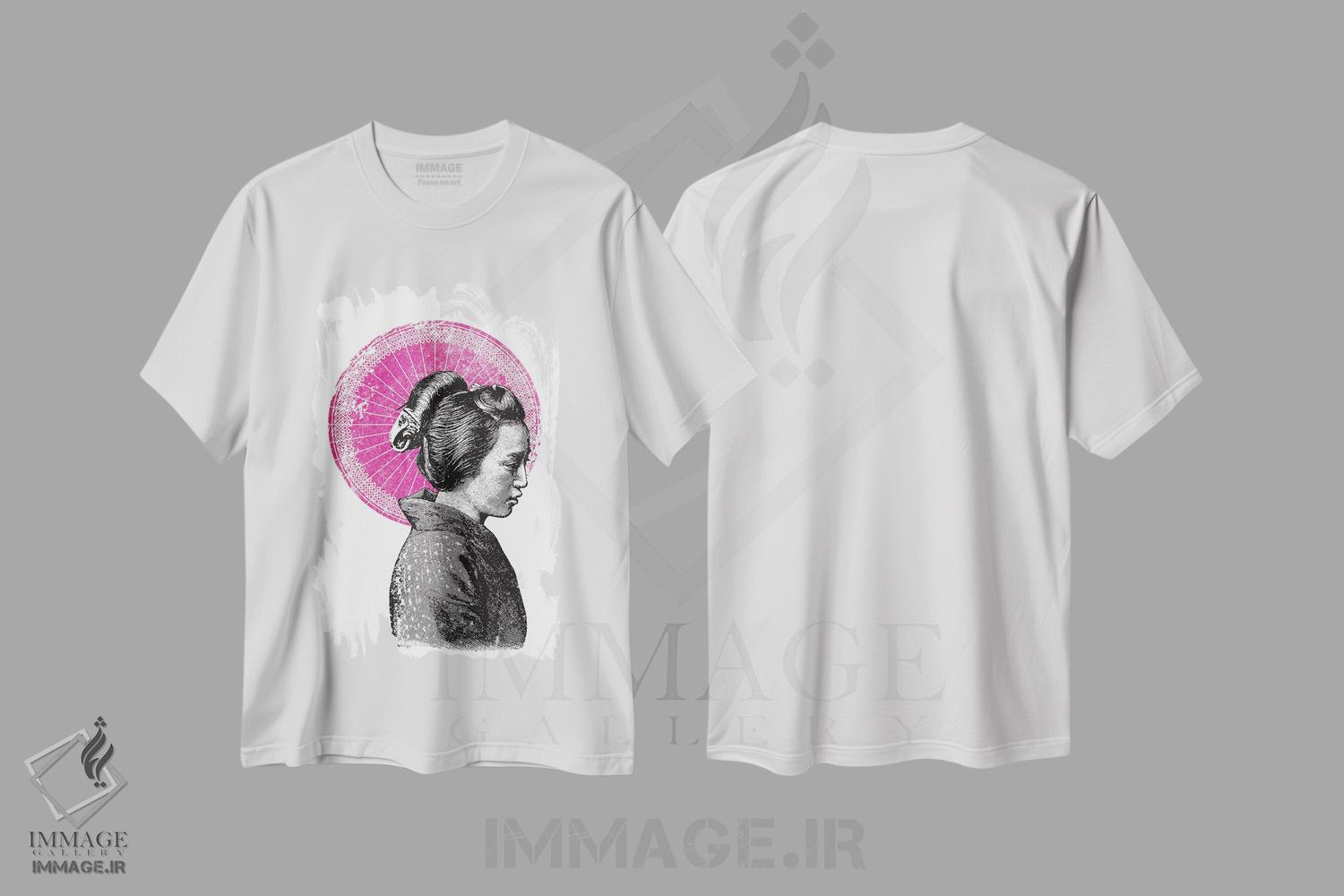 تیشرت طرح دار گیشا، دکور آسیایی اثر امی و کورت برلین | immage.ir