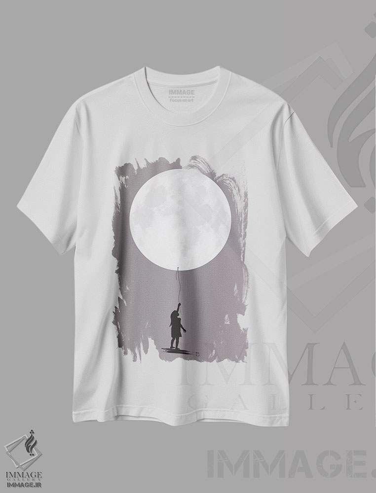 تیشرت طرح دار بادکنک ماه اثر امی و کورت برلین | immage.ir