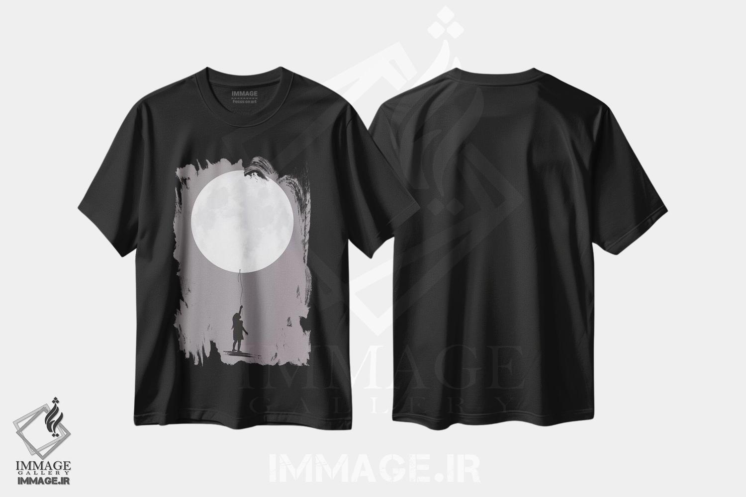 تیشرت طرح دار بادکنک ماه اثر امی و کورت برلین | فروشگاه ایماژ