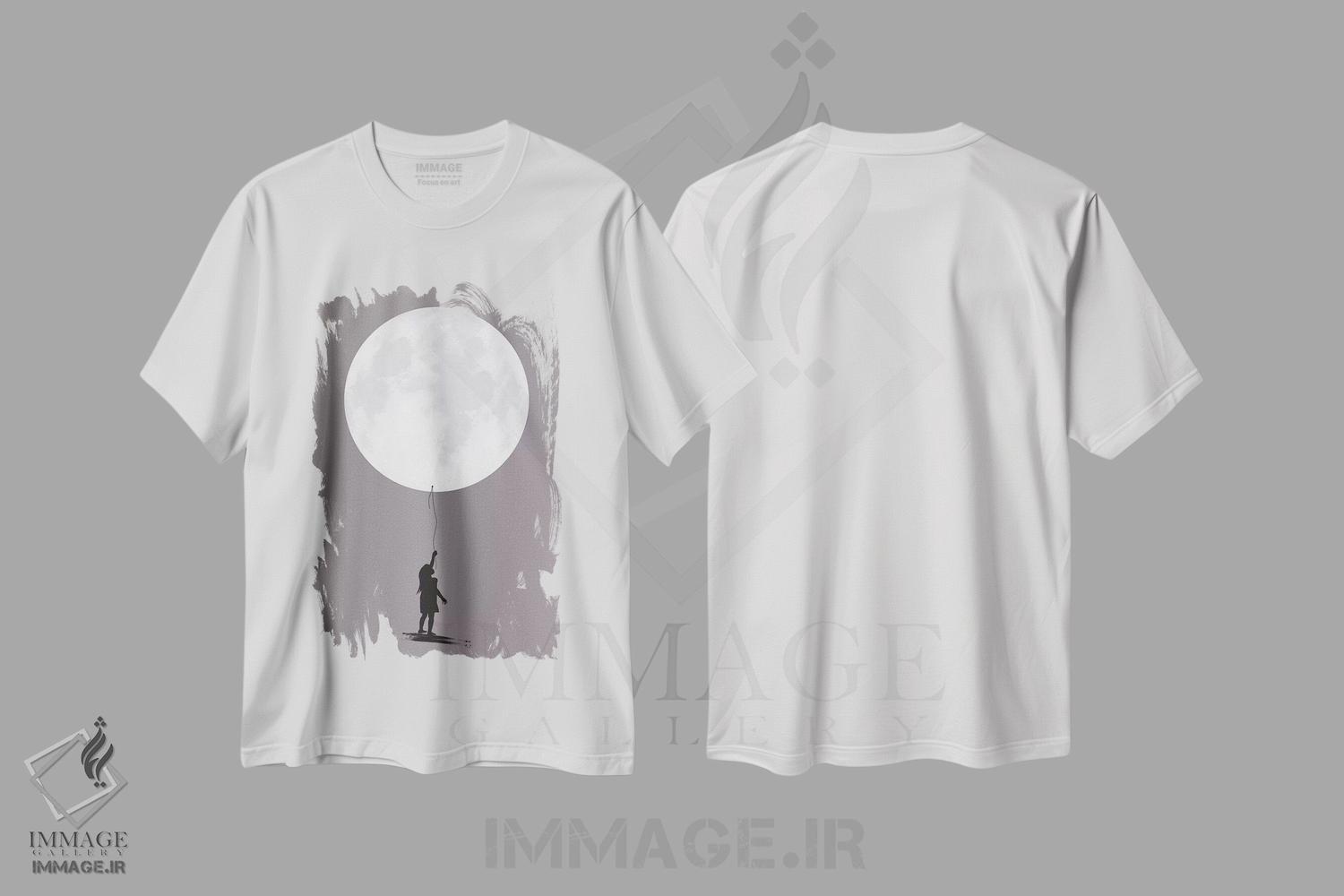 تیشرت طرح دار بادکنک ماه اثر امی و کورت برلین | immage.ir