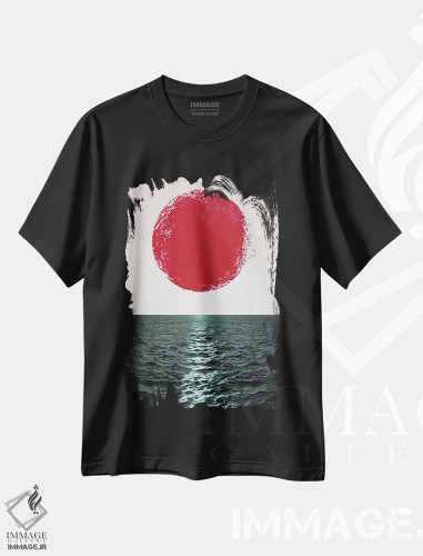 تیشرت طرح دار غروب اثر امی و کورت برلین | فروشگاه ایماژ