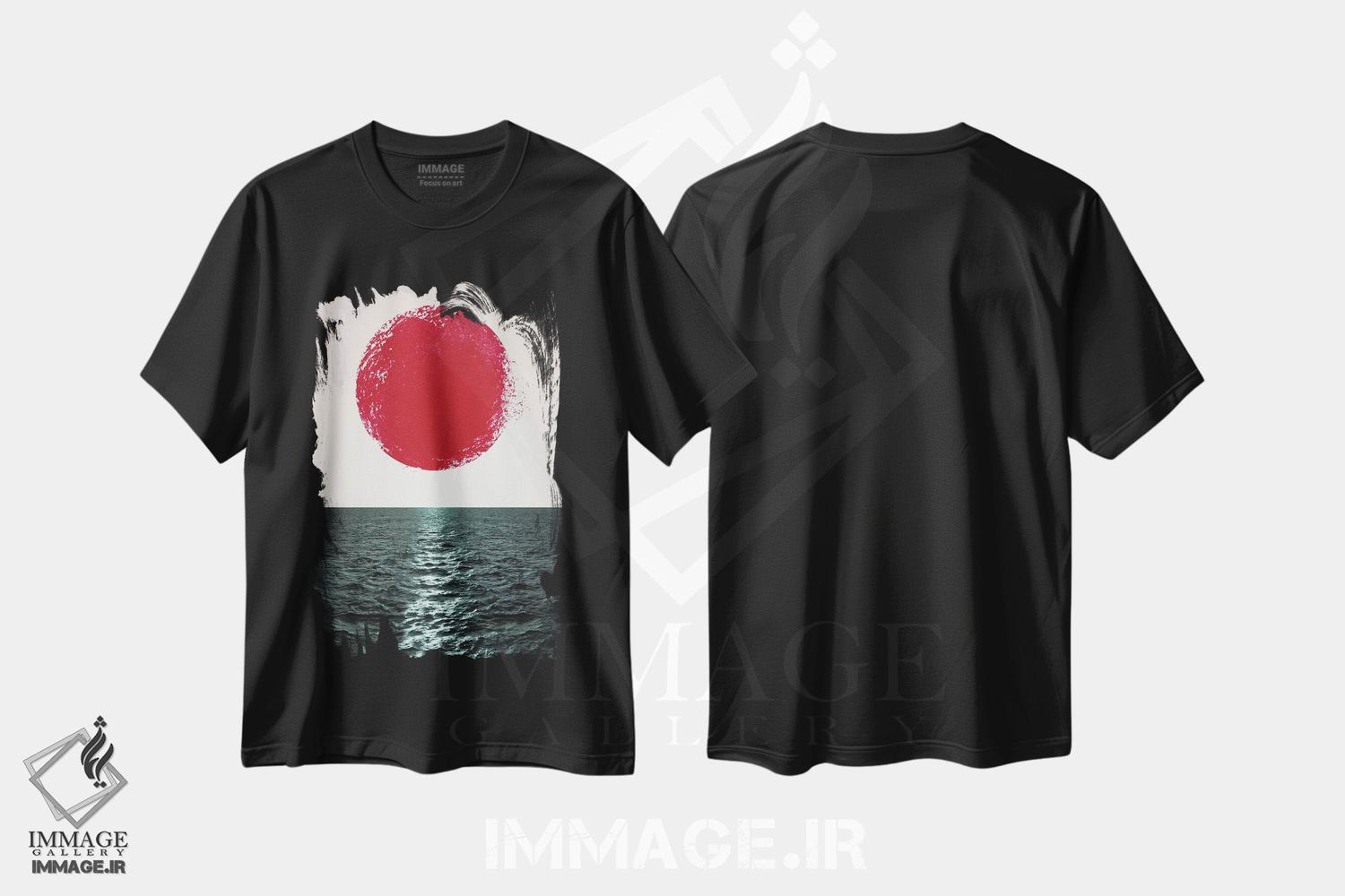 تیشرت طرح دار غروب اثر امی و کورت برلین | فروشگاه ایماژ