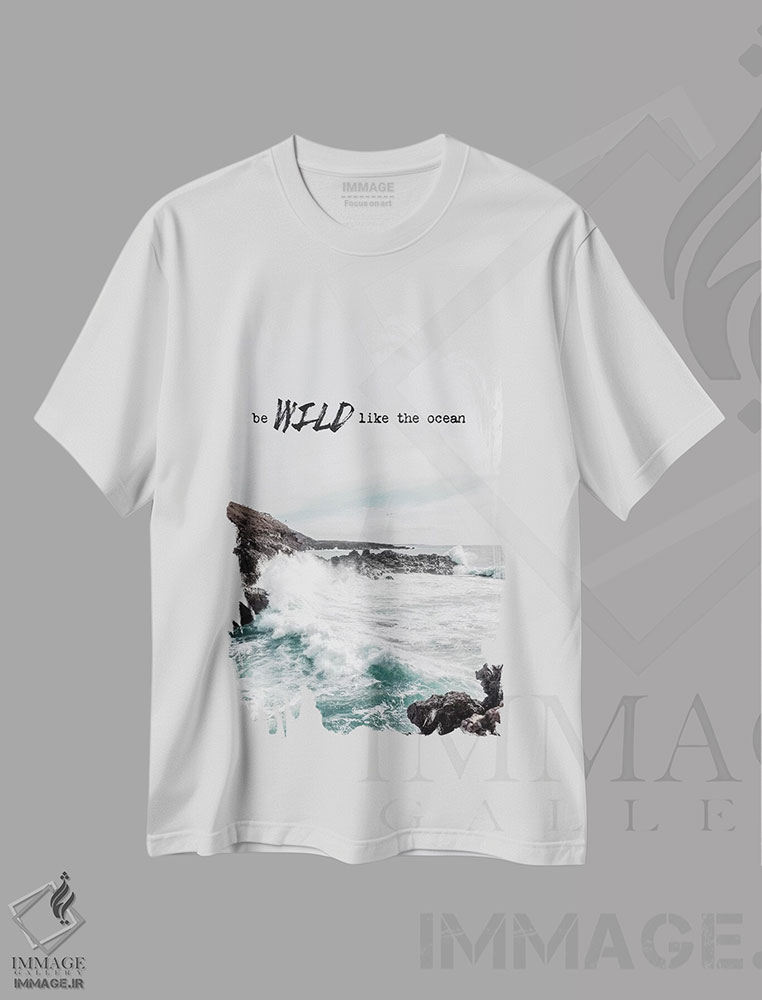 تیشرت طرح دار وحشی مثل اقیانوس، مدیوم اثر امی و کورت برلین | immage.ir
