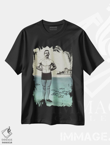 تیشرت طرح دار پسر ساحلی، دکور ساحلی اثر امی و کورت برلین | فروشگاه ایماژ