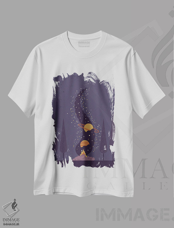 تیشرت طرح دار آتش کمپ، تزئینی اثر امر کاریچ | immage.ir