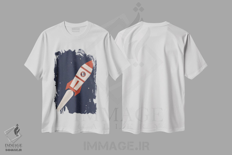 تیشرت طرح دار سفر فضایی، تزئینی اثر امر کاریچ | immage.ir
