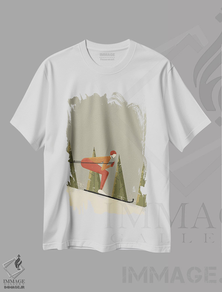 تیشرت طرح دار اسکی، تزئینی اثر امر کاریچ | immage.ir