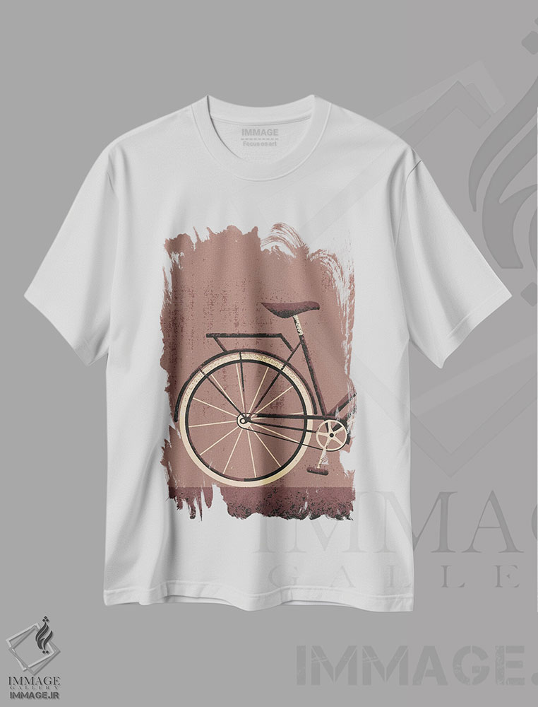 تیشرت طرح دار دوچرخه قدیمی، تزئینی اثر امر کاریچ | immage.ir