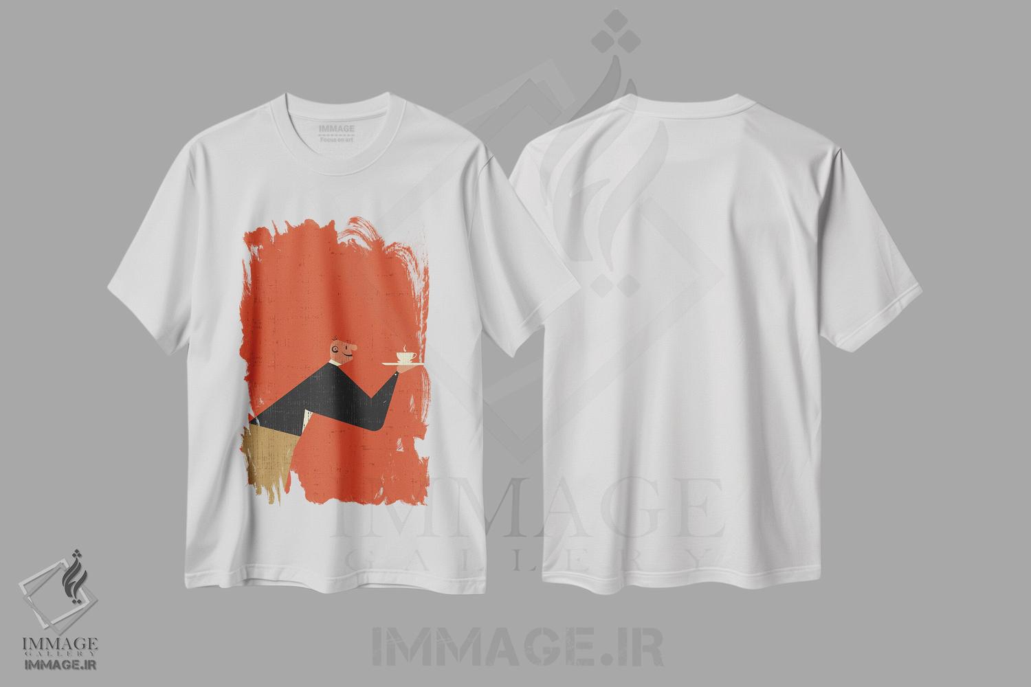 تیشرت طرح دار گارسون، تزئینی اثر امر کاریچ | immage.ir
