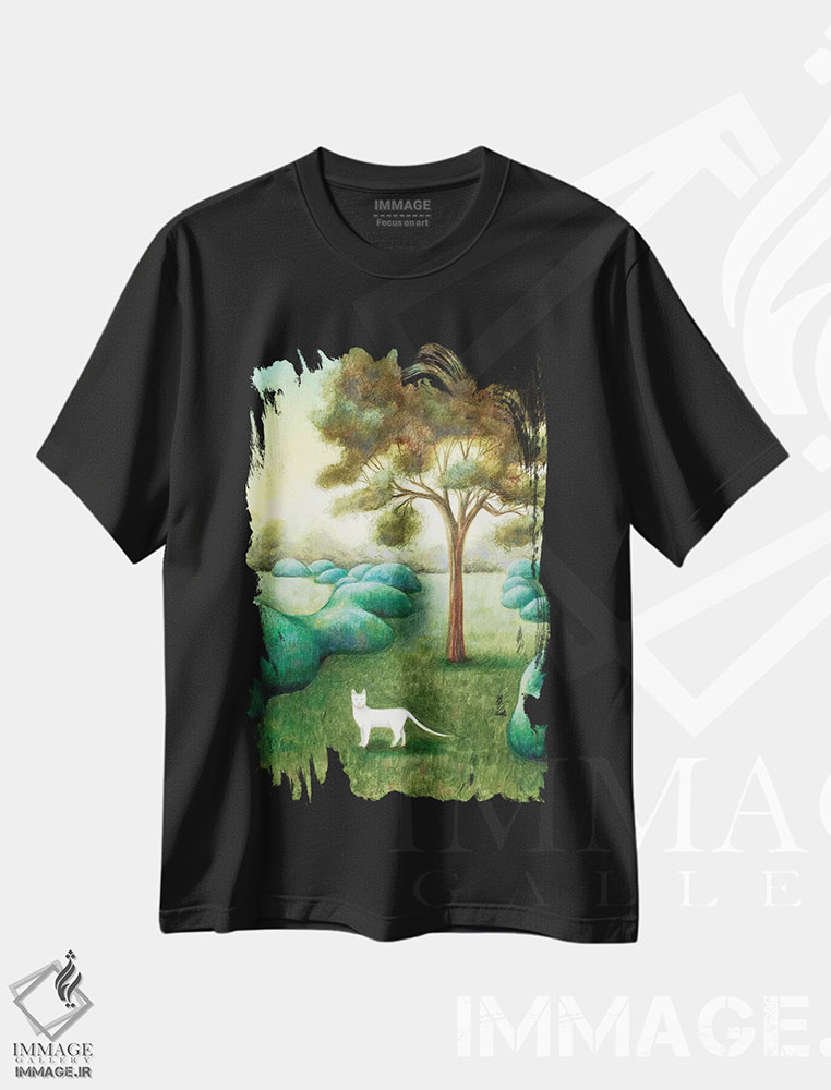 تیشرت طرح دار مسیر، مدیوم اثر آنتوانت کلی | فروشگاه ایماژ