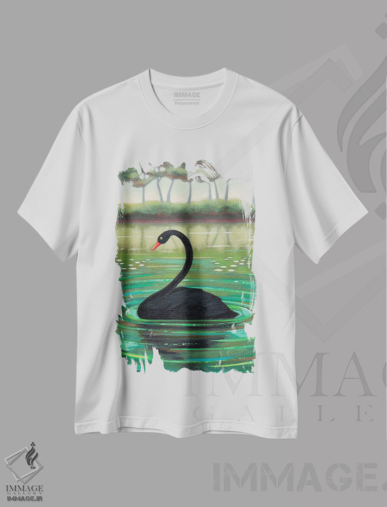تیشرت طرح دار قوی سیاه، مدیوم اثر آنتوانت کلی | immage.ir