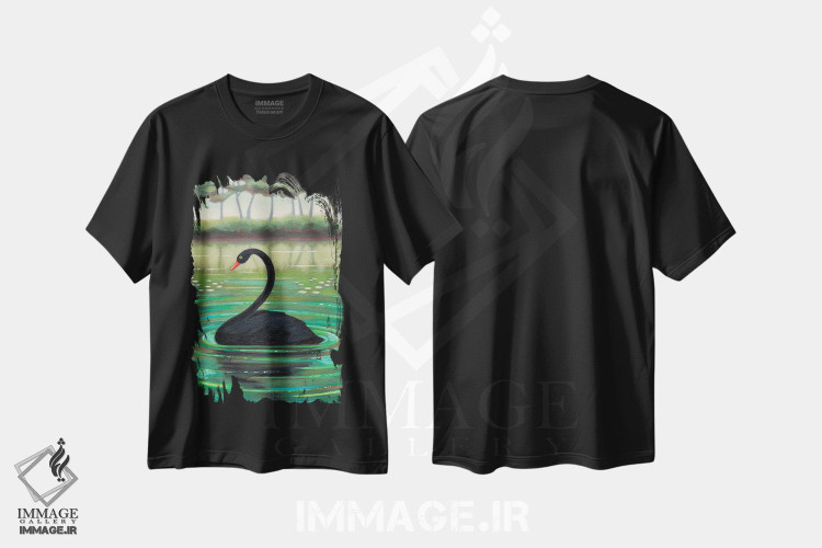 تیشرت طرح دار قوی سیاه، مدیوم اثر آنتوانت کلی | فروشگاه ایماژ