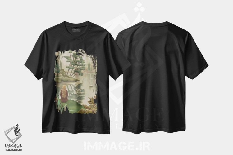 تیشرت طرح دار شناور، هنر فاخر معاصر اثر آنتوانت کلی | فروشگاه ایماژ