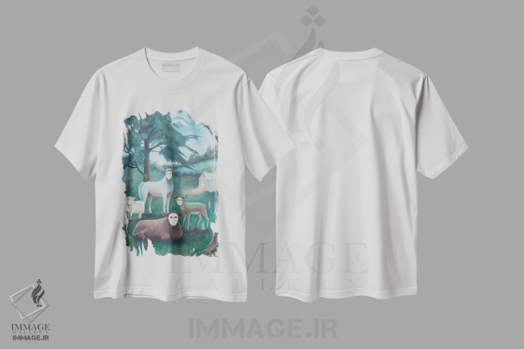 تیشرت طرح دار شبی عجیب، هنر فاخر معاصر اثر آنتوانت کلی | immage.ir