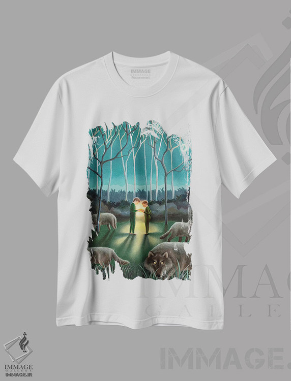 تیشرت طرح دار درخشان تر از ماه، هنر فاخر معاصر اثر آنتوانت کلی | immage.ir