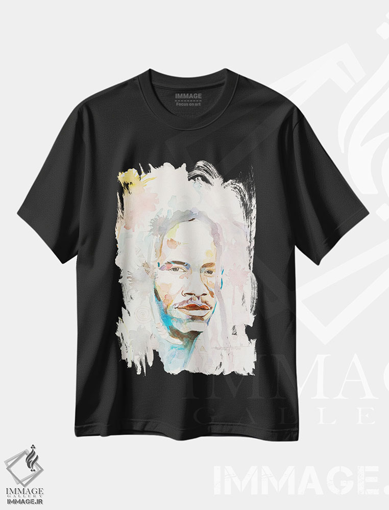 تیشرت طرح دار بدون عنوان، هنر آمریکایی آفریقایی تبار اثر آکینتایو آکینتوبی | فروشگاه ایماژ