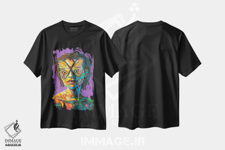 تیشرت طرح دار بدون عنوان III، هنر آمریکایی آفریقایی تبار اثر آکینتایو آکینتوبی | فروشگاه ایماژ