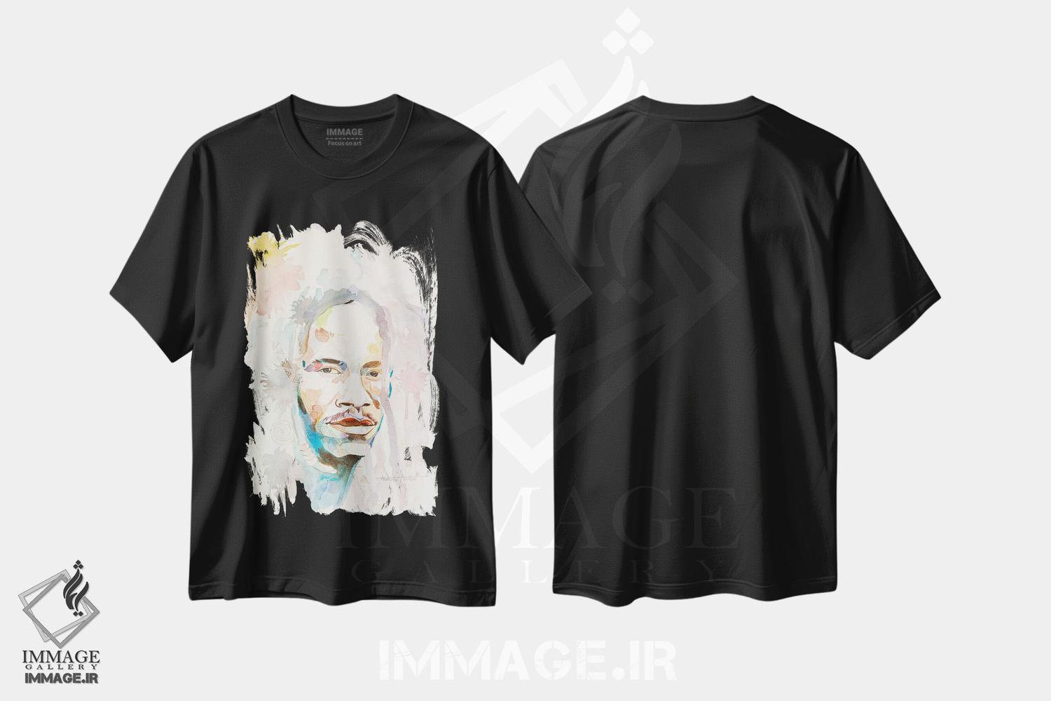 تیشرت طرح دار بدون عنوان، هنر آمریکایی آفریقایی تبار اثر آکینتایو آکینتوبی | فروشگاه ایماژ