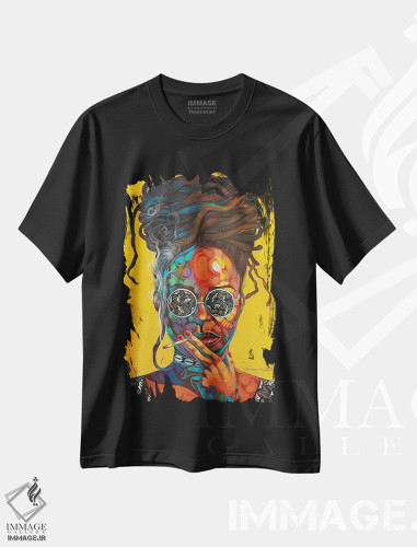 تیشرت طرح دار زن فولادین، هنر آمریکایی آفریقایی تبار اثر آکینتایو آکینتوبی | فروشگاه ایماژ