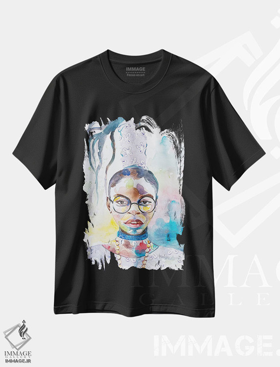 تیشرت طرح دار آبکه، هنر آمریکایی آفریقایی تبار اثر آکینتایو آکینتوبی | فروشگاه ایماژ