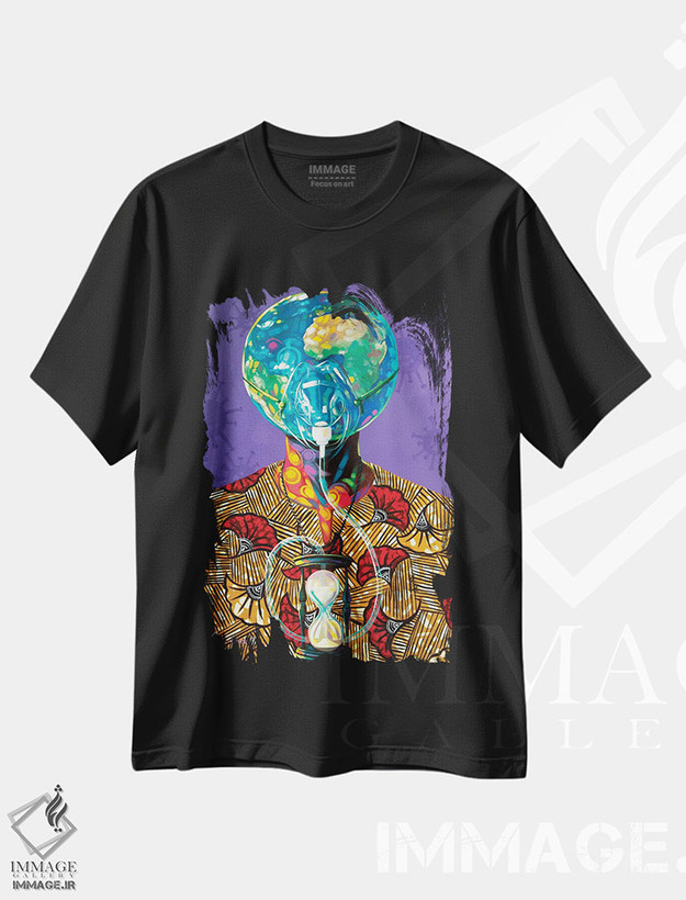 تیشرت طرح دار شفای دنیا، هنر فاخر معاصر اثر آکینتایو آکینتوبی | فروشگاه ایماژ