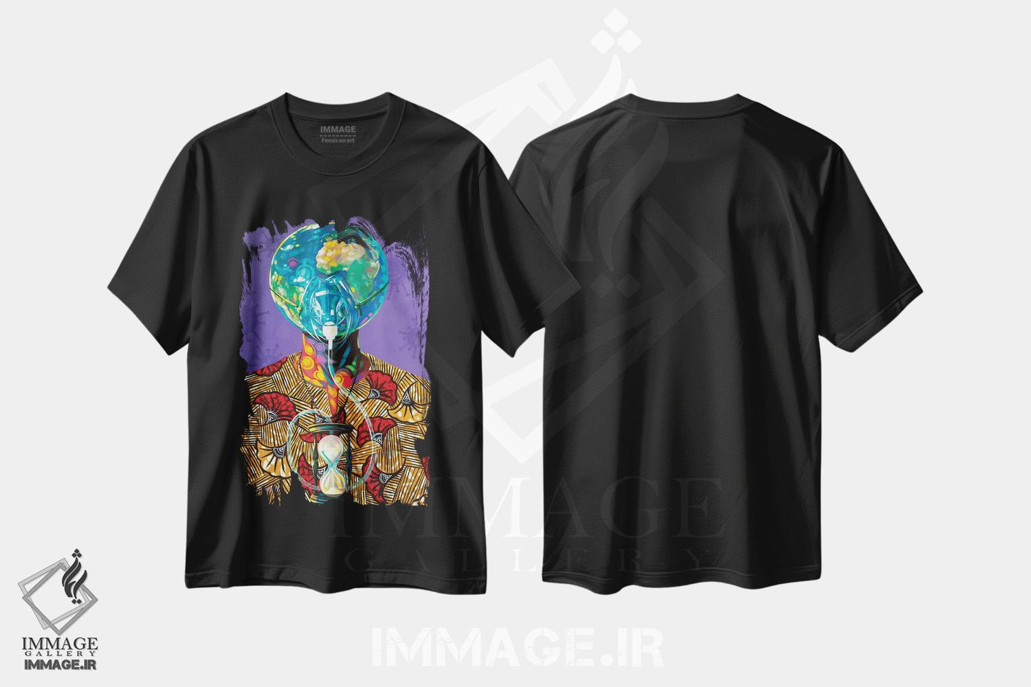 تیشرت طرح دار شفای دنیا، هنر فاخر معاصر اثر آکینتایو آکینتوبی | فروشگاه ایماژ