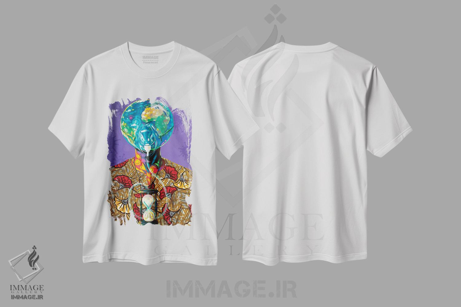 تیشرت طرح دار شفای دنیا، هنر فاخر معاصر اثر آکینتایو آکینتوبی | immage.ir