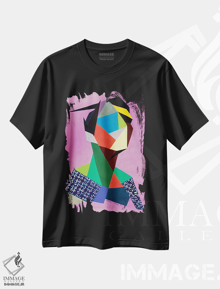 تیشرت طرح دار موو، هنر فاخر معاصر اثر آکینتایو آکینتوبی | فروشگاه ایماژ