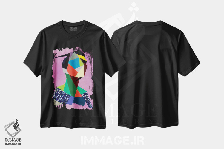 تیشرت طرح دار موو، هنر فاخر معاصر اثر آکینتایو آکینتوبی | فروشگاه ایماژ