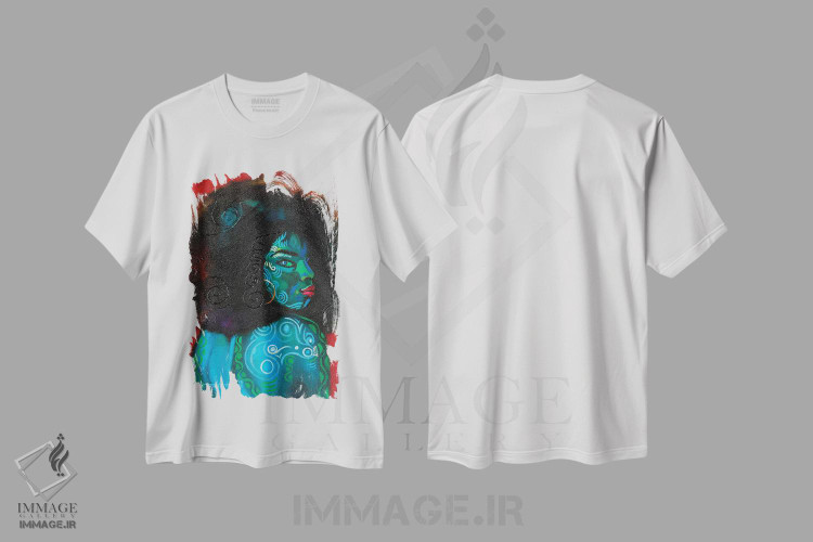 تیشرت طرح دار زیبایی سیاه، هنر آمریکایی آفریقایی تبار اثر آکینتایو آکینتوبی | immage.ir