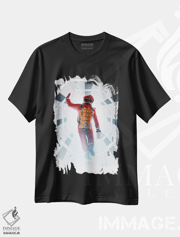 تیشرت طرح دار ادیسه فضایی 2001، هنر دیجیتال اثر نیکیتا آباکوموف | فروشگاه ایماژ