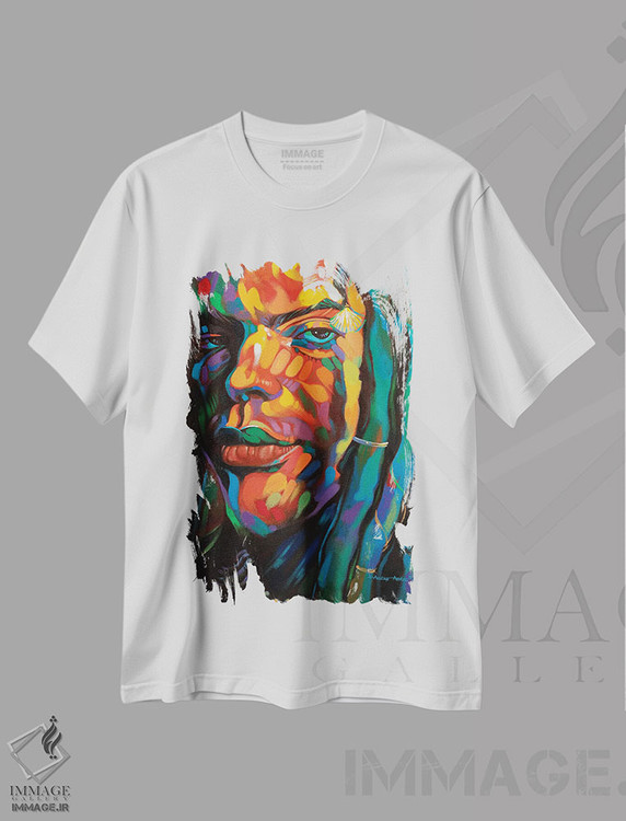 تیشرت طرح دار نگاه، هنر آمریکایی آفریقایی تبار اثر آکینتایو آکینتوبی | immage.ir