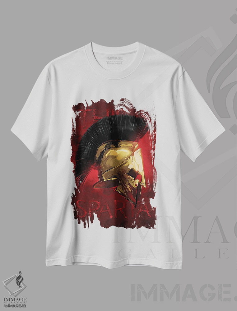 تیشرت طرح دار اسپارتا، هنر دیجیتال اثر نیکیتا آباکوموف | immage.ir