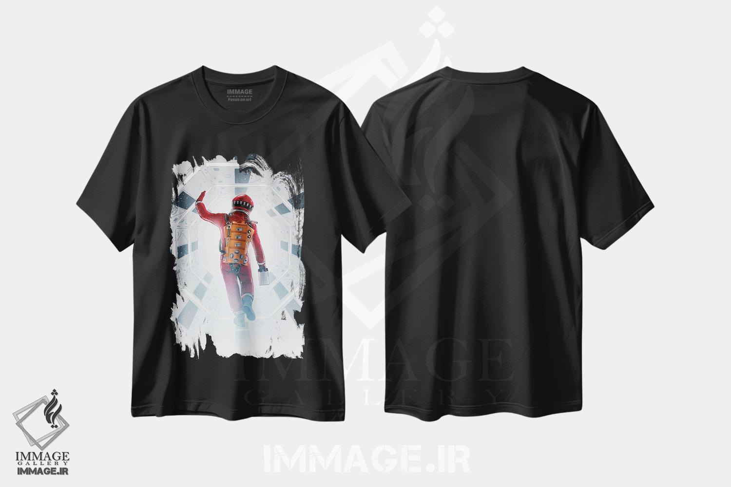 تیشرت طرح دار ادیسه فضایی 2001، هنر دیجیتال اثر نیکیتا آباکوموف | فروشگاه ایماژ