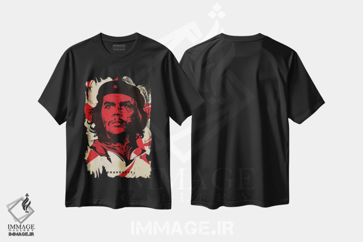 تیشرت طرح دار چه، هنر دیجیتال اثر نیکیتا آباکوموف | فروشگاه ایماژ