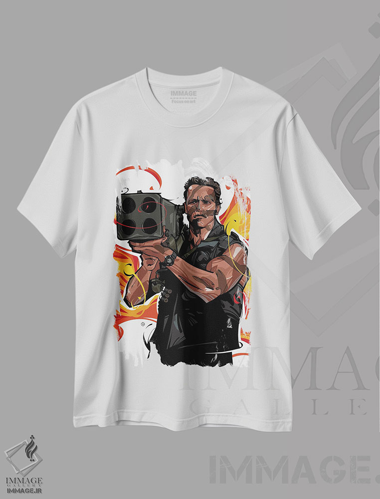تیشرت طرح دار کماندو II، هنر دیجیتال اثر نیکیتا آباکوموف | immage.ir