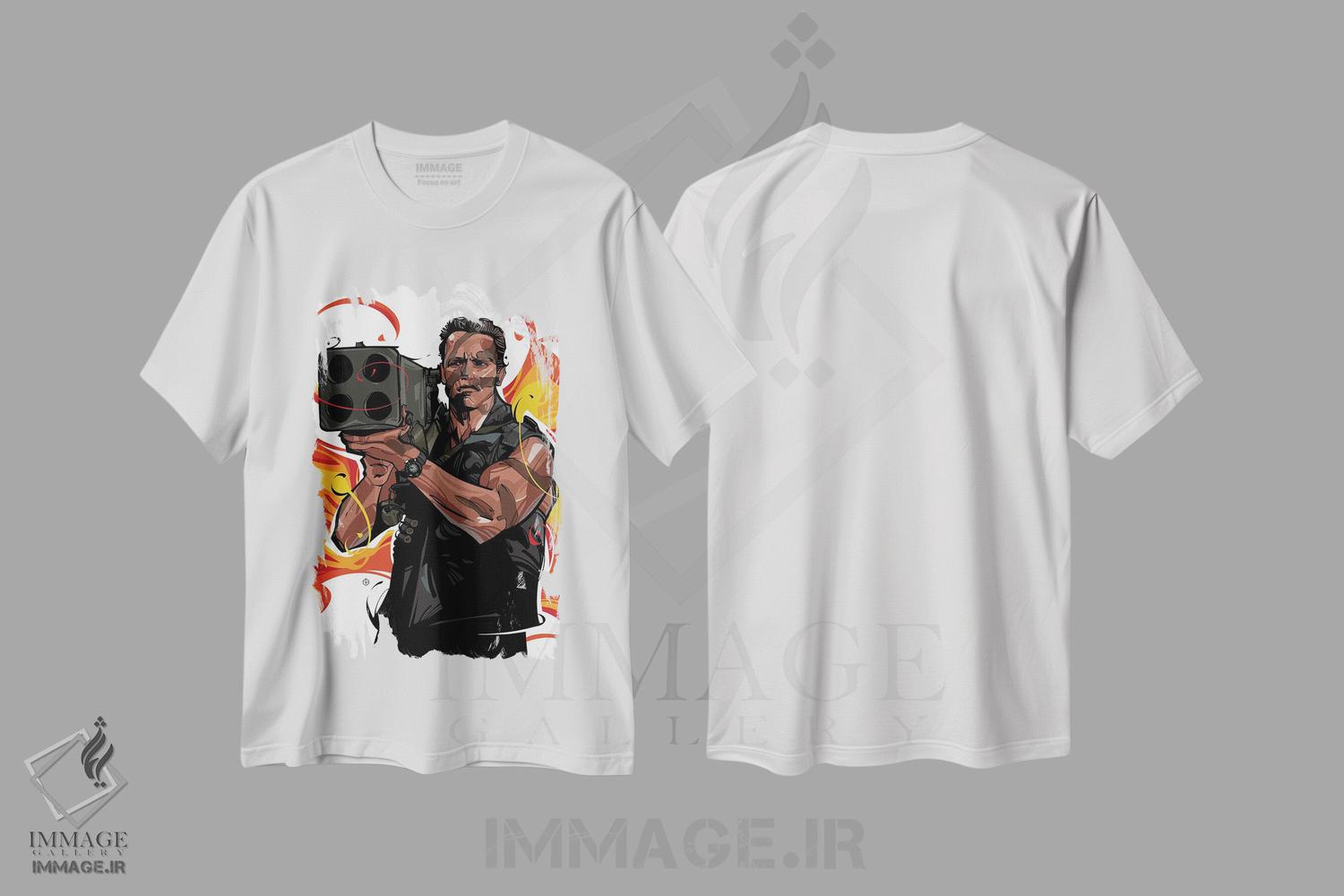 تیشرت طرح دار کماندو II، هنر دیجیتال اثر نیکیتا آباکوموف | immage.ir